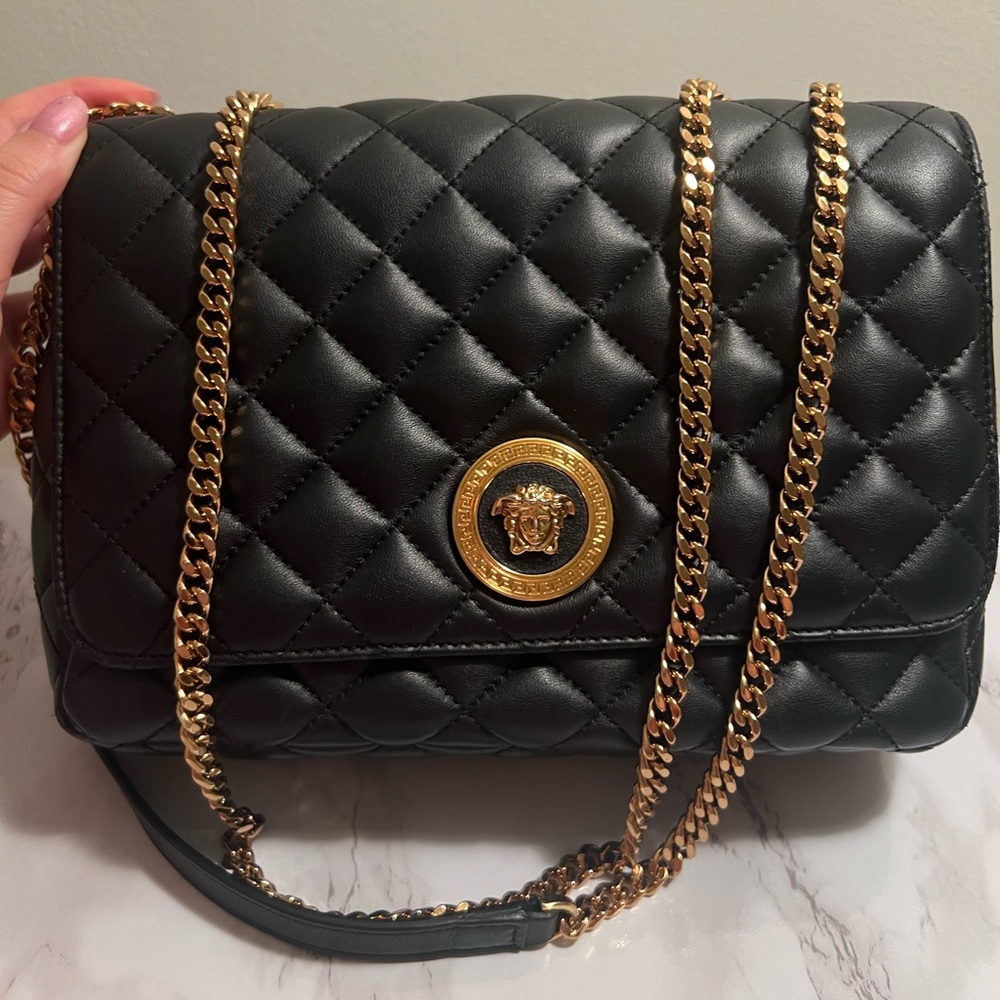 Versace Authentic Bag Black Leather